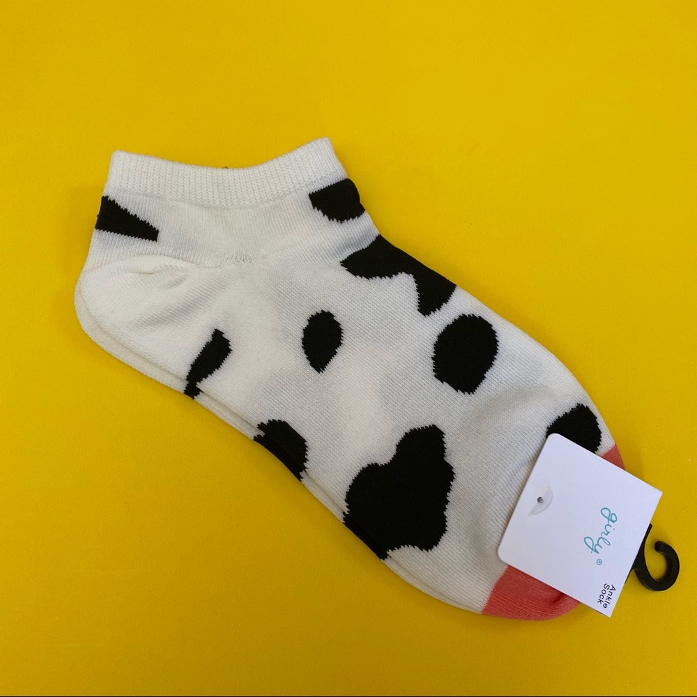 Cow Print Ankle Socks